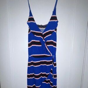 Express Blue Striped Summer Dress